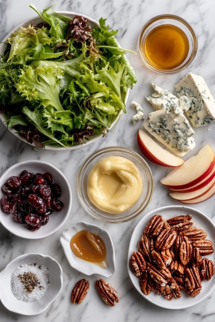Apple, Pecan, and Blue Cheese Salad with Dried Cherries Recipe