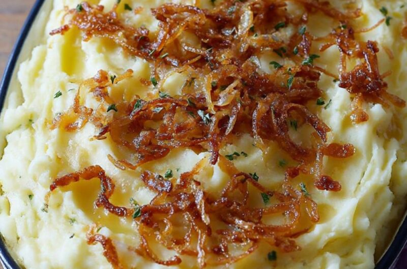 Baked Mashed Potatoes with Crispy Shallots Recipe