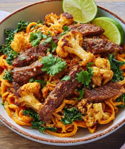 Beef Curry with Sweet Potato Noodles Recipe