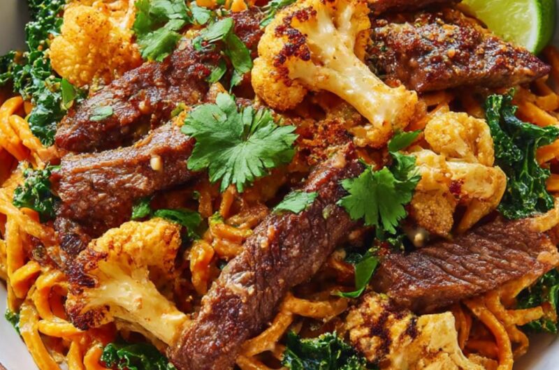 Beef Curry with Sweet Potato Noodles Recipe