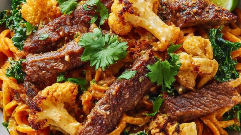 Beef Curry with Sweet Potato Noodles Recipe