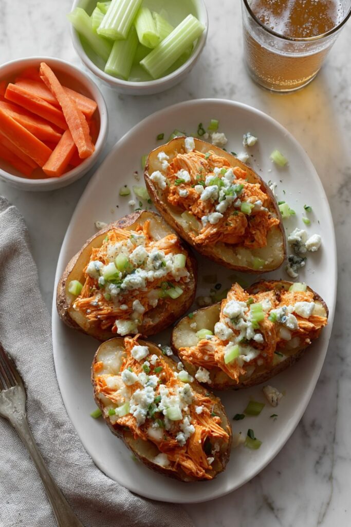 Buffalo Chicken Baked Potatoes Recipe