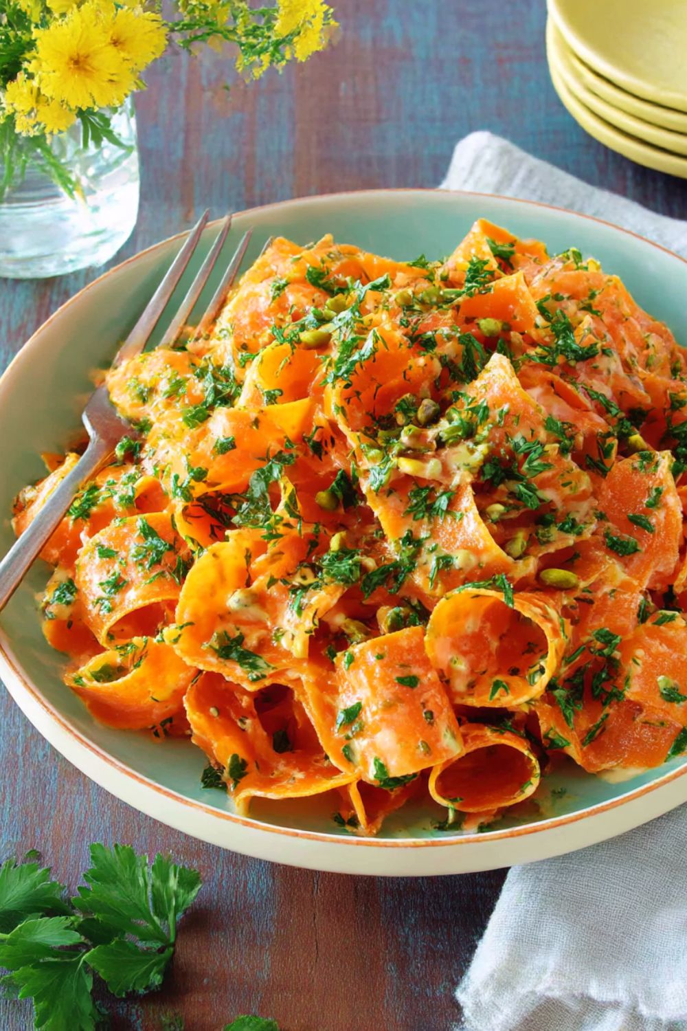 Carrot Ribbon Salad Recipe - Marry Kitchen