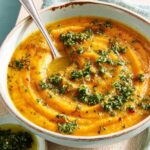 Carrot Soup with Carrot Top Pesto Recipe