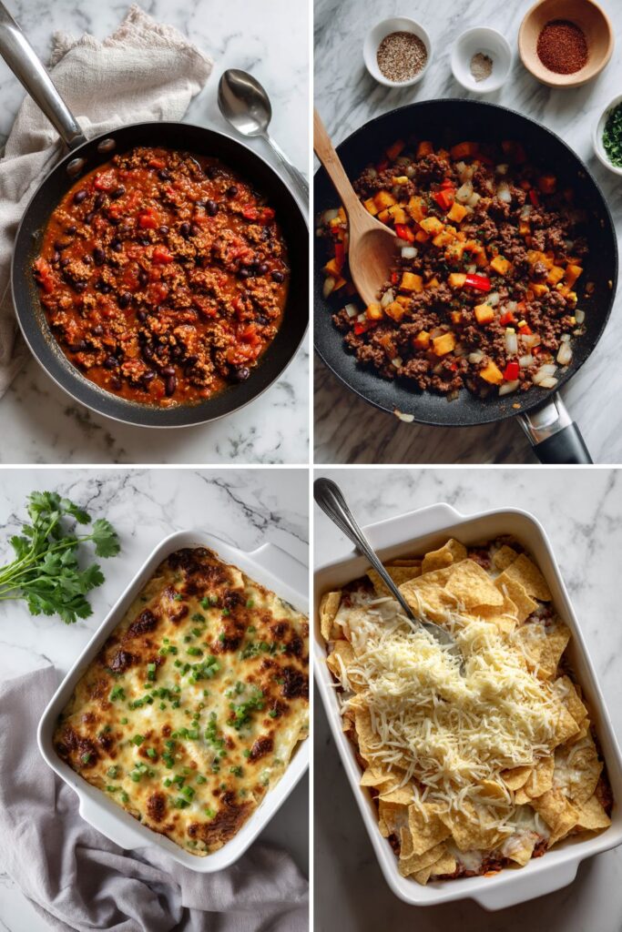 Cheesy Beef and Sweet Potato Taco Casserole Recipe