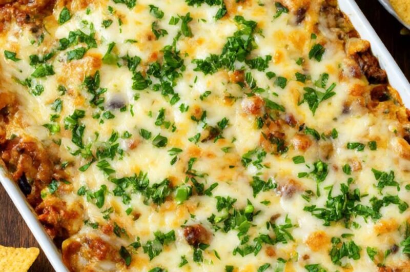 Cheesy Beef and Sweet Potato Taco Casserole Recipe