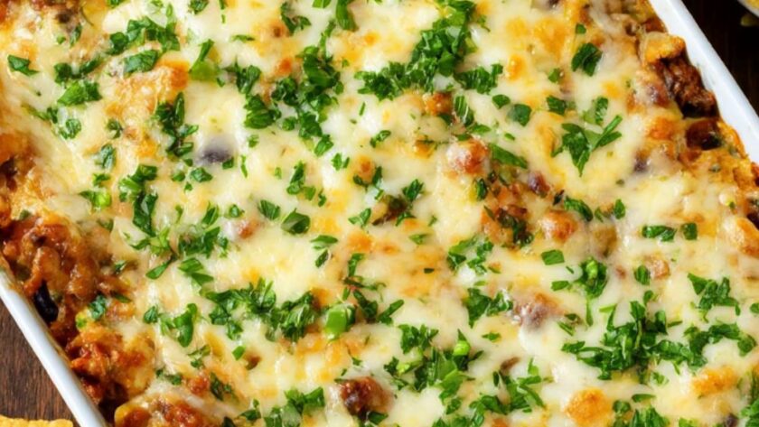 Cheesy Beef and Sweet Potato Taco Casserole Recipe