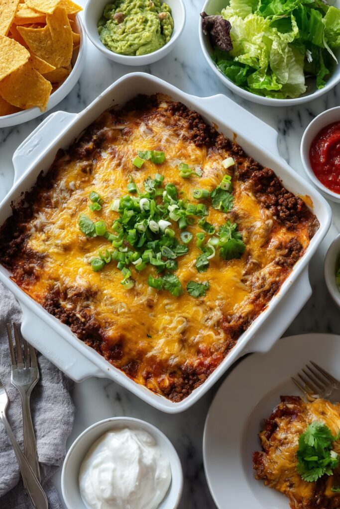 Cheesy Beef and Sweet Potato Taco Casserole Recipe