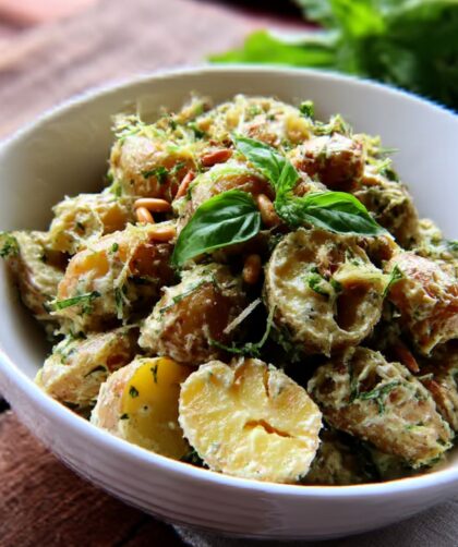 Creamy Lemon Basil Potato Salad Recipe