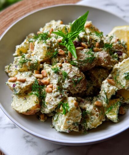 Creamy Lemon Basil Potato Salad Recipe