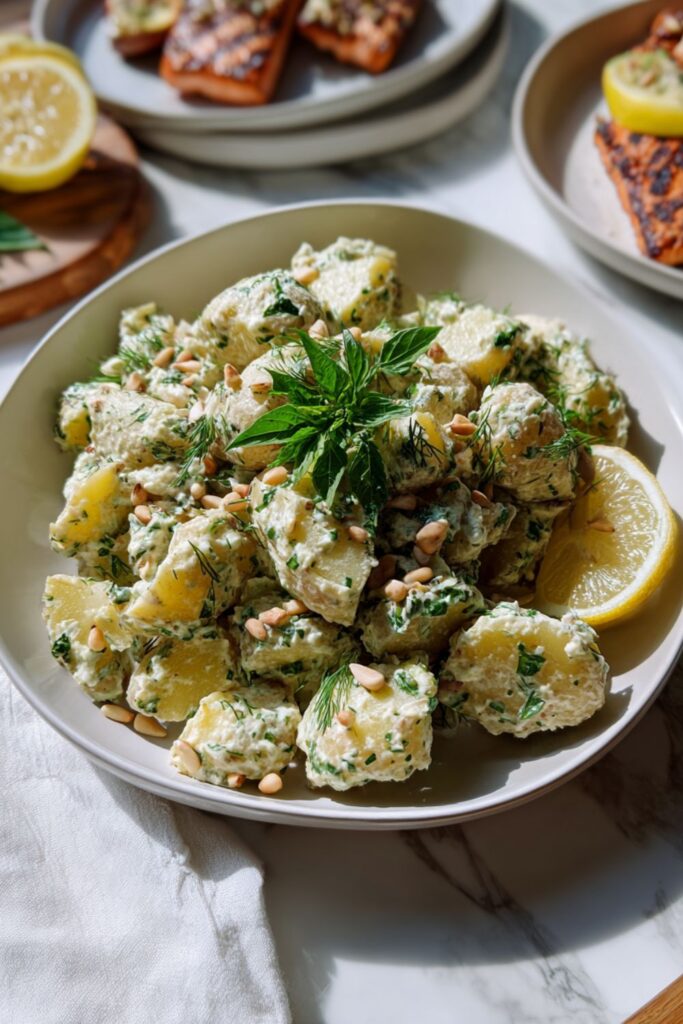 Creamy Lemon Basil Potato Salad Recipe
