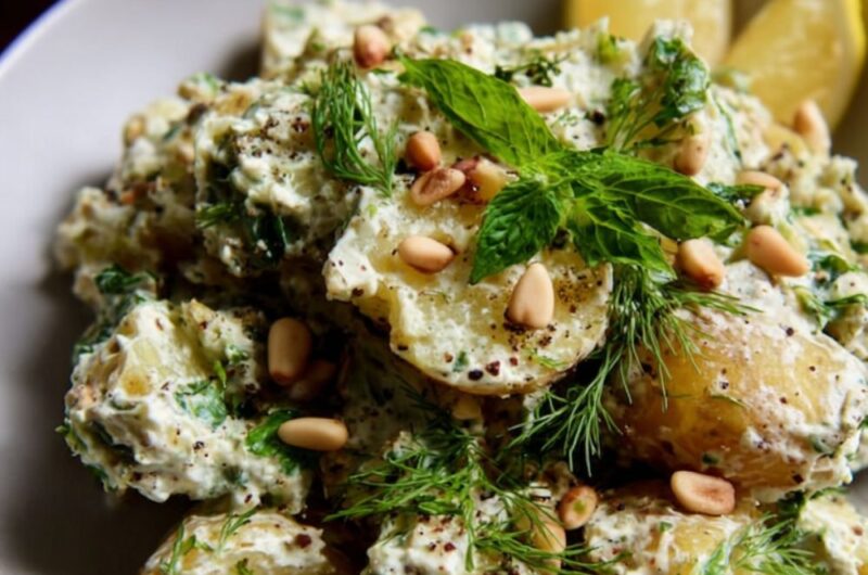 Creamy Lemon Basil Potato Salad Recipe