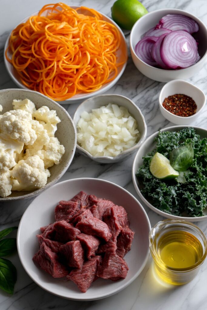 Beef Curry with Sweet Potato Noodles Recipe