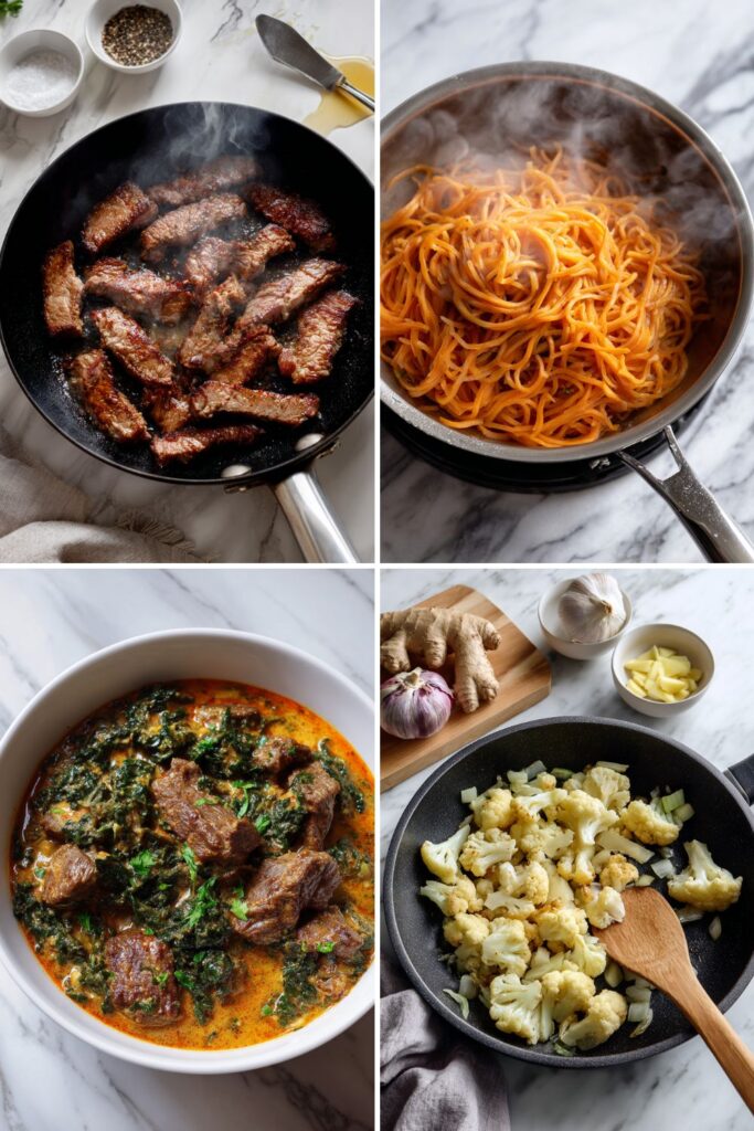 Beef Curry with Sweet Potato Noodles Recipe