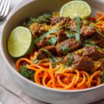Beef Curry with Sweet Potato Noodles Recipe