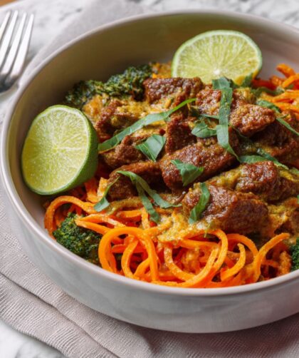 Beef Curry with Sweet Potato Noodles Recipe