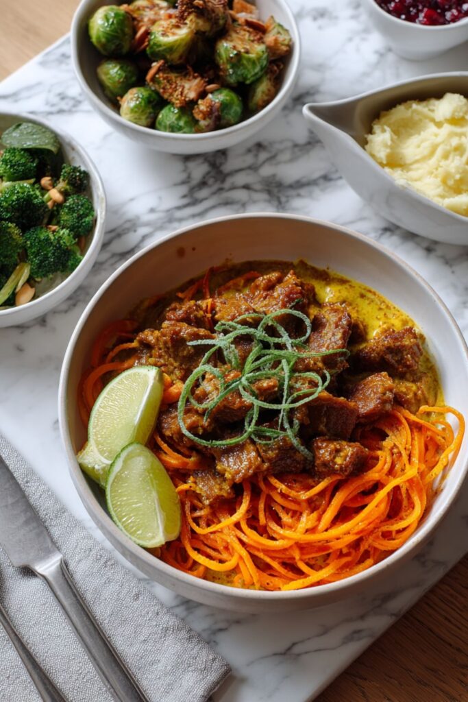 Beef Curry with Sweet Potato Noodles Recipe