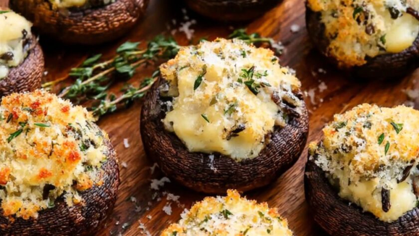 Mashed Potato and Wild Rice Stuffed Mushrooms Recipe