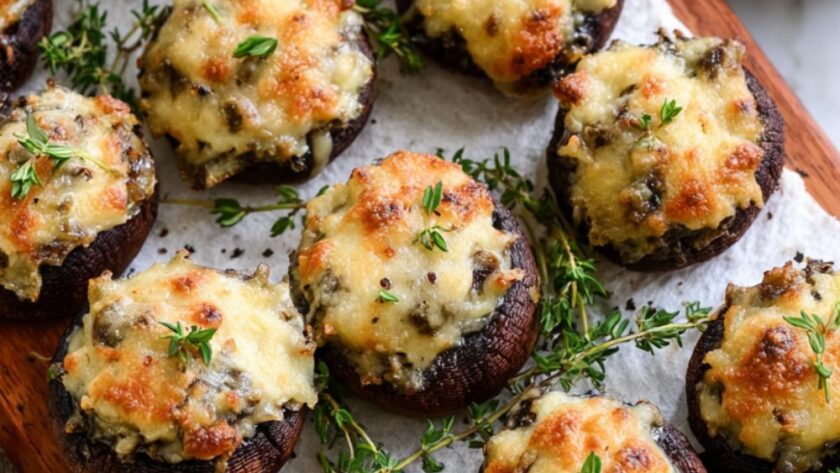 Mashed Potato and Wild Rice Stuffed Mushrooms Recipe