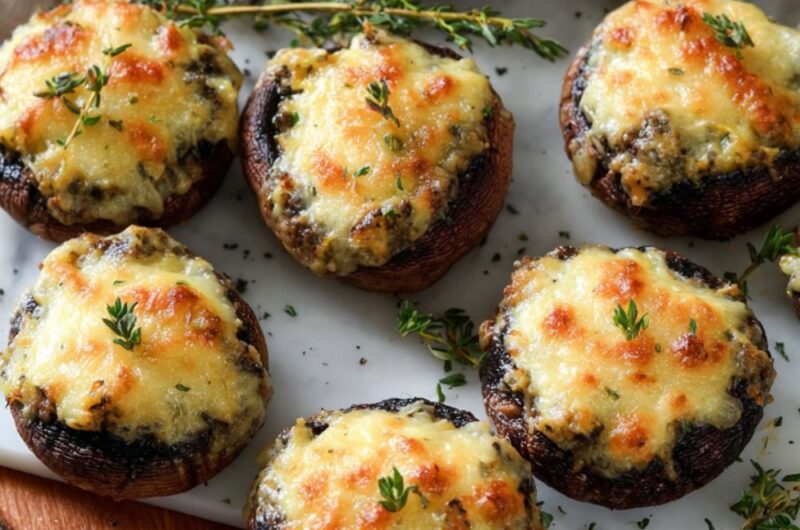 Mashed Potato and Wild Rice Stuffed Mushrooms Recipe