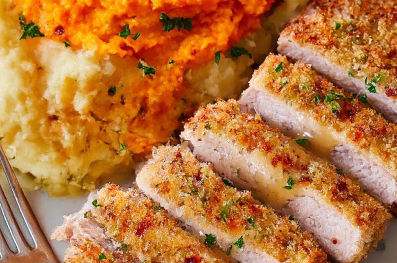Panko-Crusted Pork Chops with Carrot Mash Recipe