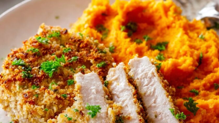 Panko-Crusted Pork Chops with Carrot Mash Recipe