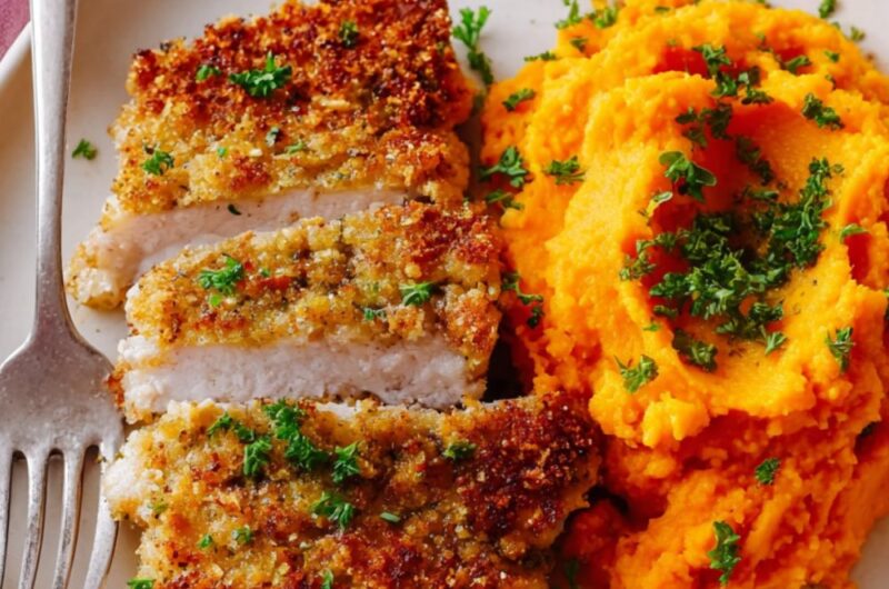 Panko-Crusted Pork Chops with Carrot Mash Recipe