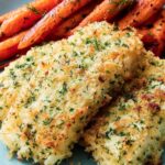 Parmesan Fish Sticks with Glazed Carrots Recipe
