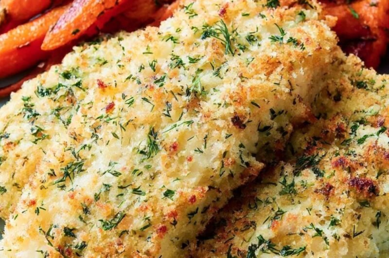 Parmesan Fish Sticks with Glazed Carrots Recipe