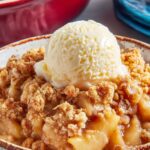 Pear Crisp With Vanilla Ice Cream Recipe