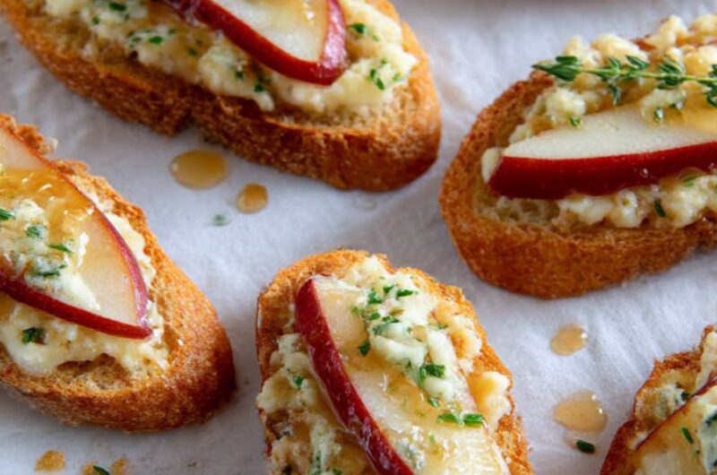 Pear and Blue Cheese Crostini Recipe
