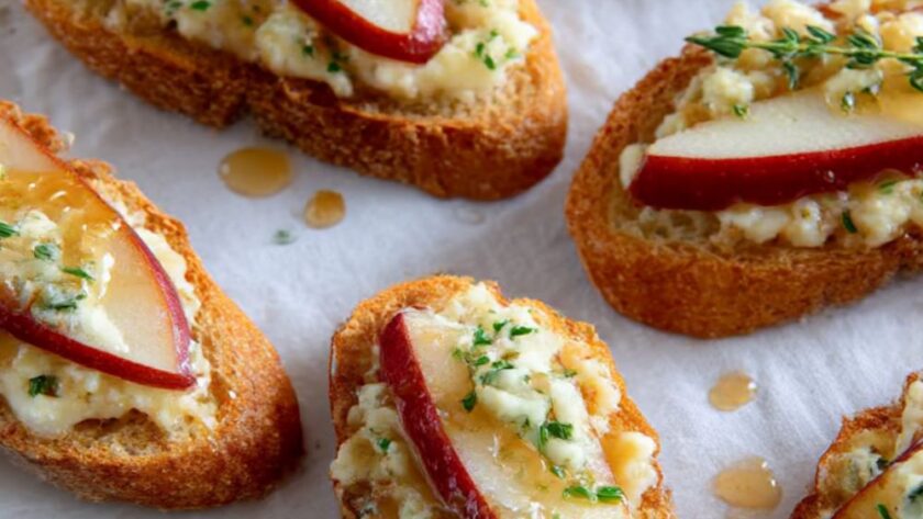 Pear and Blue Cheese Crostini Recipe