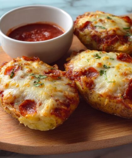 Pepperoni Pizza Stuffed Potatoes Recipe