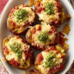Pesto Pizza Baked Potatoes Recipe
