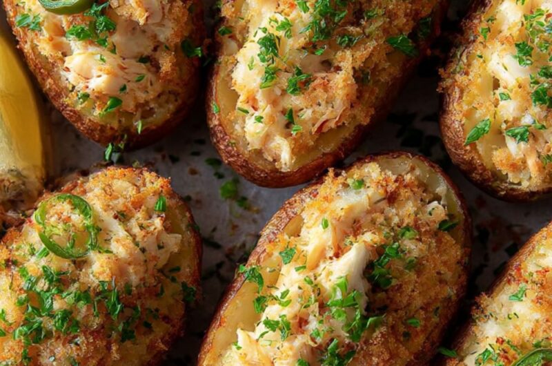 Phoebe Lapine's Crab Cake Twice-Baked Potatoes Recipe