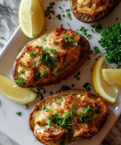 Phoebe Lapine's Crab Cake Twice-Baked Potatoes Recipe