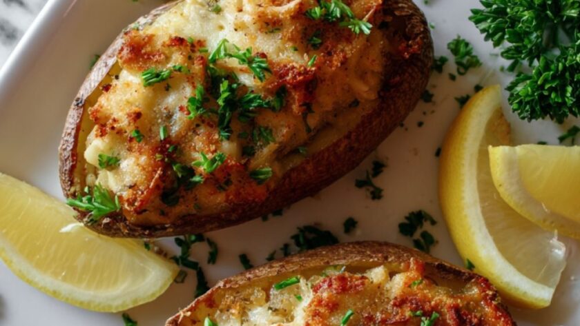 Phoebe Lapine's Crab Cake Twice-Baked Potatoes Recipe