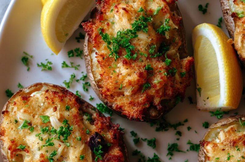 Phoebe Lapine's Crab Cake Twice-Baked Potatoes Recipe