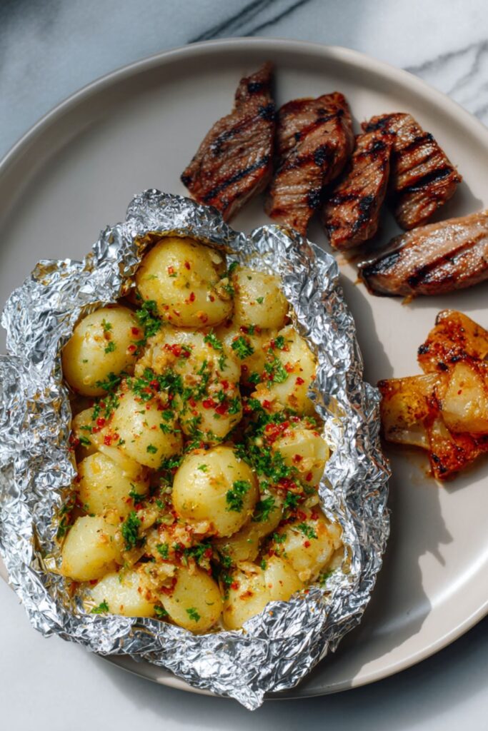 Poblano-Potato Bundles Recipe