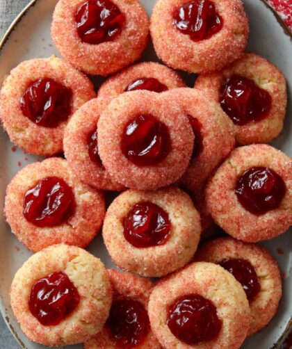 Red Cherry Thumbprint Cookies Recipe