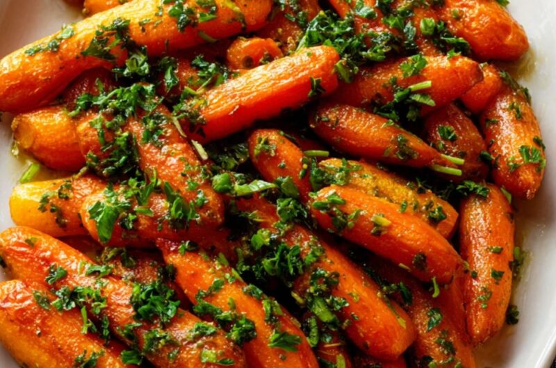 Roasted Carrots with Honey Herb Butter Recipe
