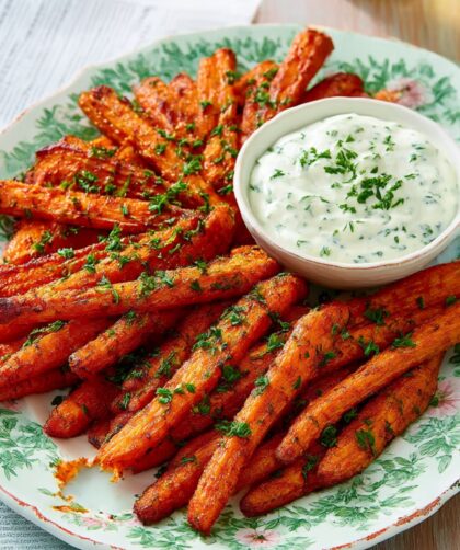 Roasted Carrots with Spring Herb Dip Recipe