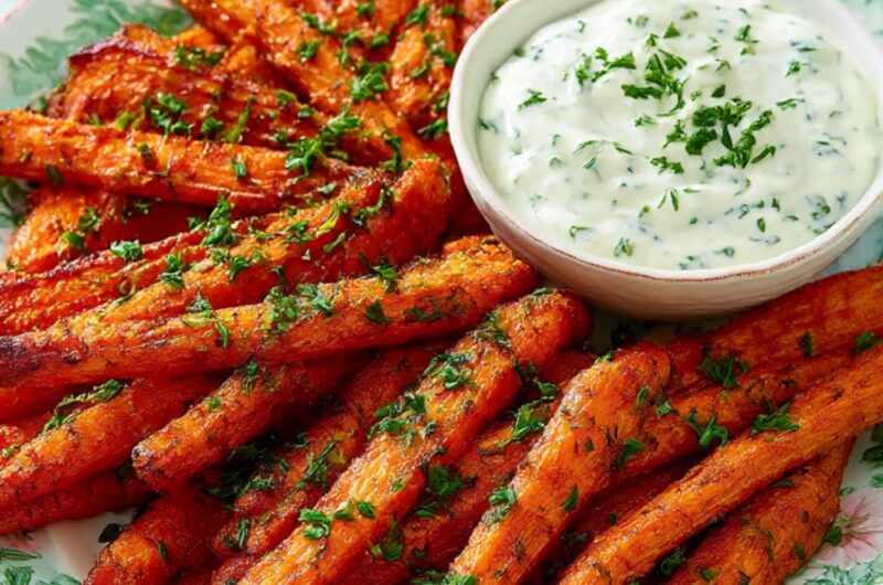 Roasted Carrots with Spring Herb Dip Recipe