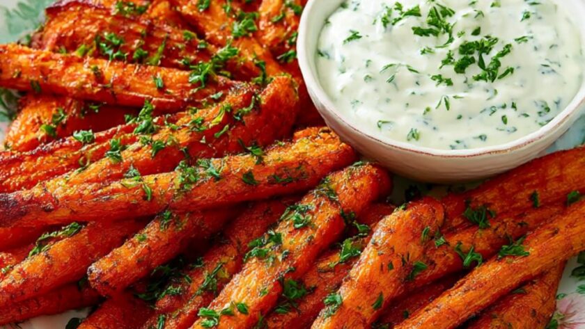 Roasted Carrots with Spring Herb Dip Recipe