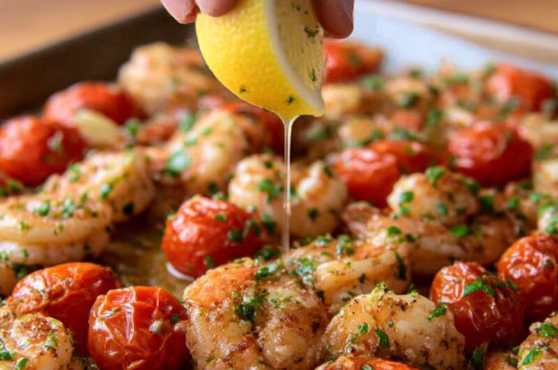 Shrimp & Tomato Sheet Pan Supper Recipe