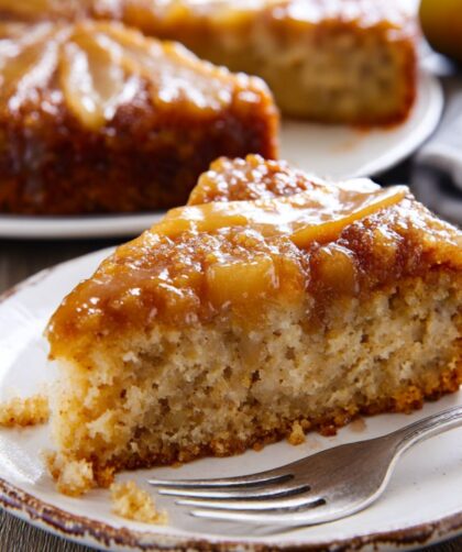 Spiced Pear Upside Down Cake Recipe