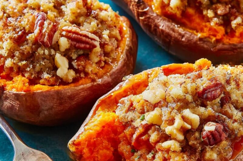 Twice-Baked Sweet Potatoes Recipe