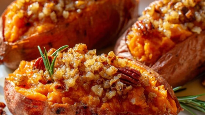 Twice-Baked Sweet Potatoes Recipe
