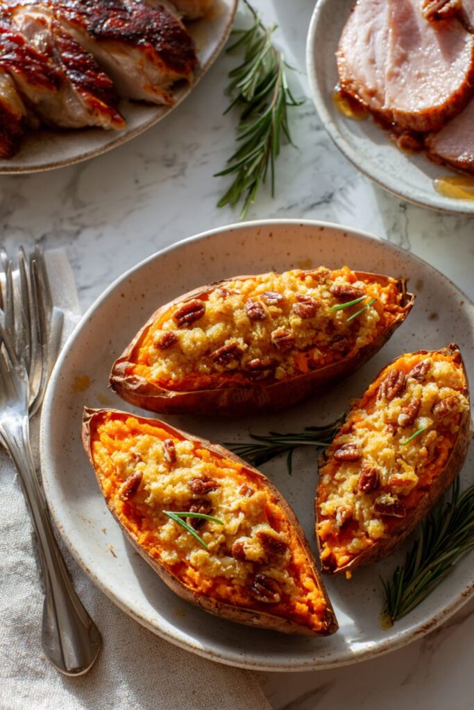 Twice-Baked Sweet Potatoes Recipe
