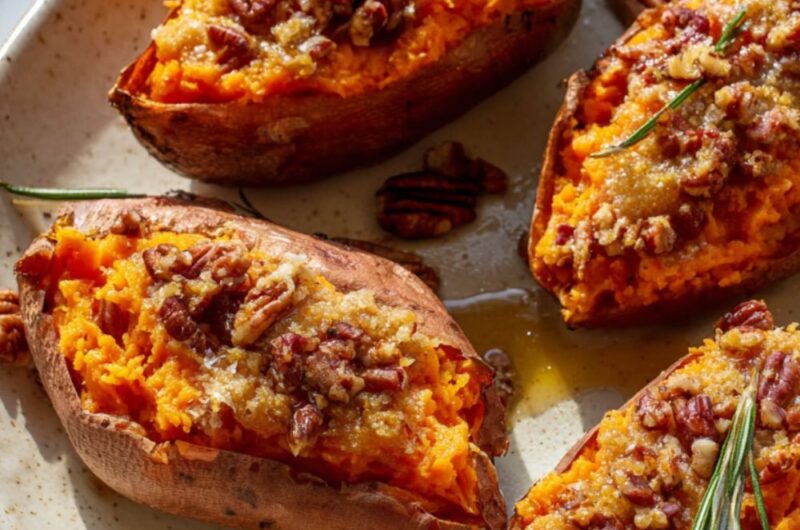 Twice-Baked Sweet Potatoes Recipe